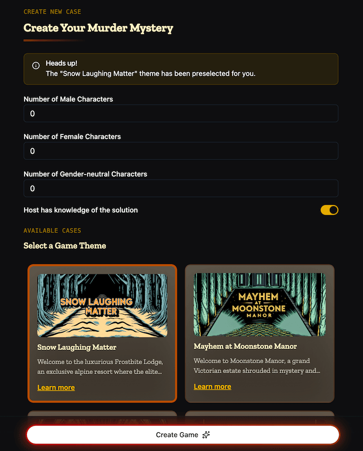 Murder Mystery Game AI screenshot 5