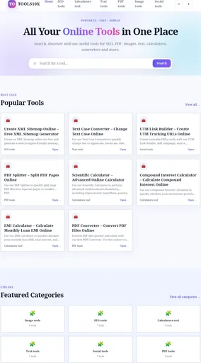 TOOLS10X – Free Online SEO, Image & Utility Tools