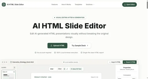 AI HTML Slide Editor