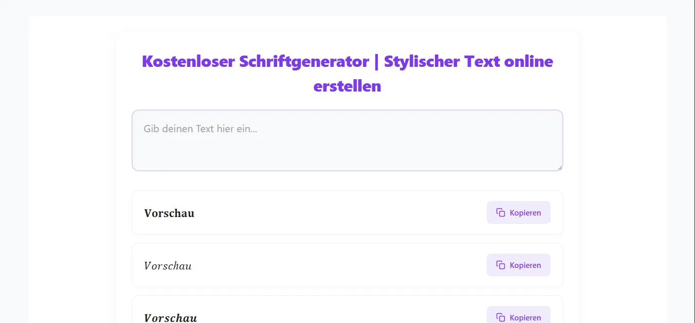 schriftgenerator screenshot 1