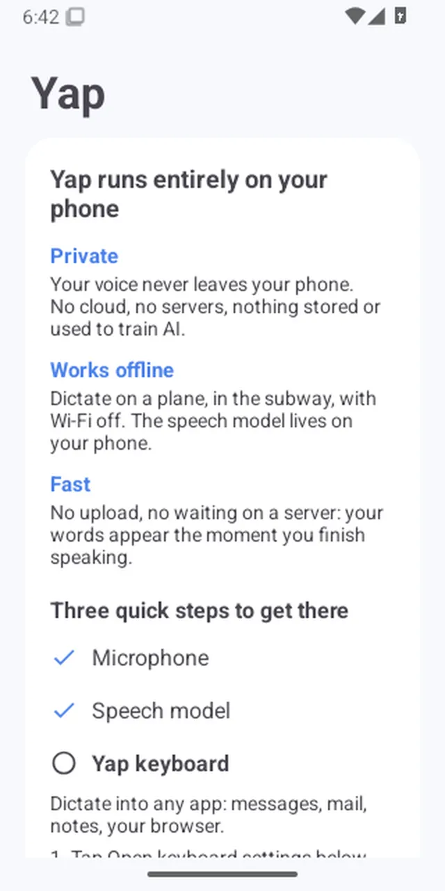 Yap for Android screenshot 1