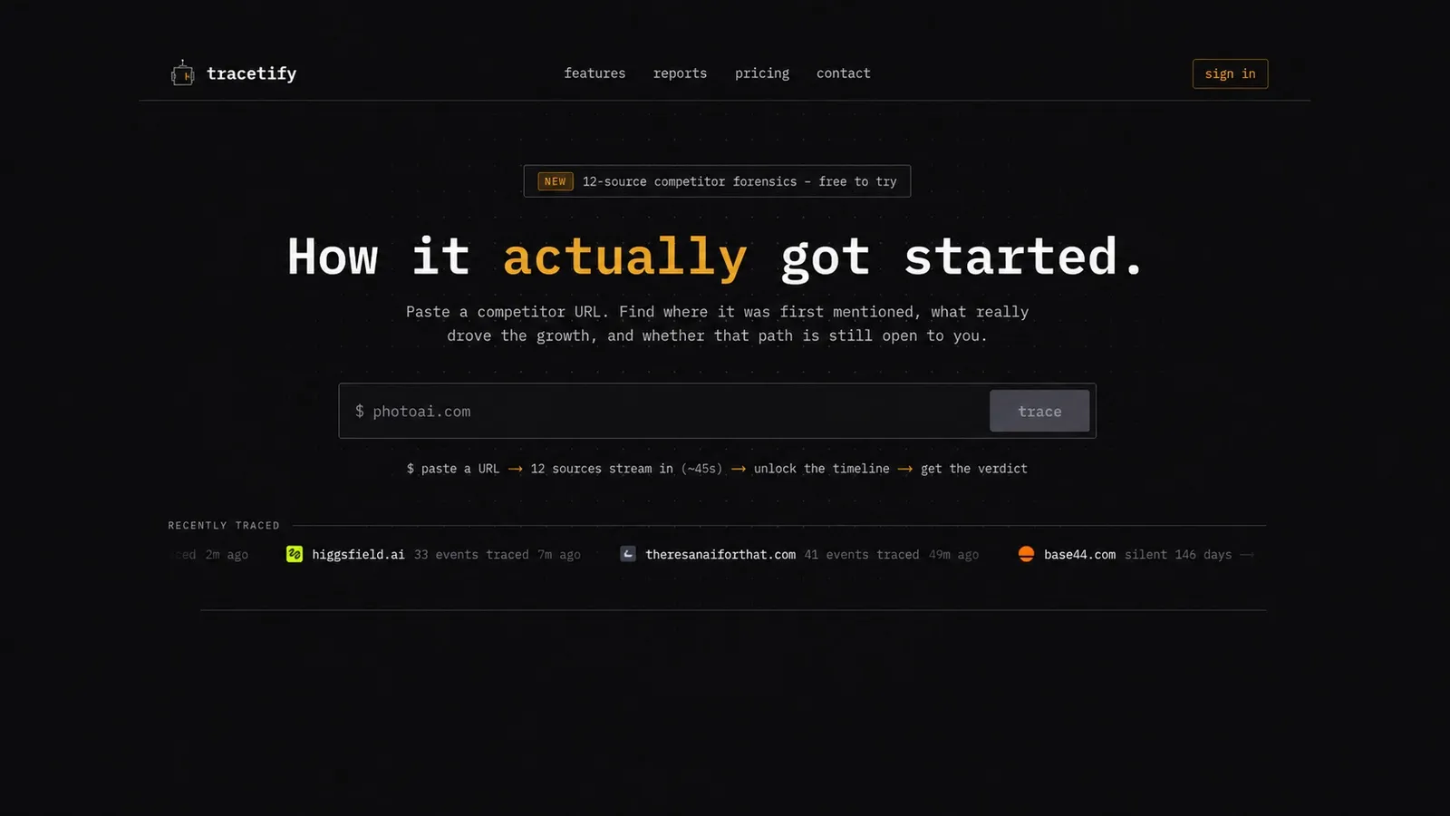 Tracetify screenshot 1