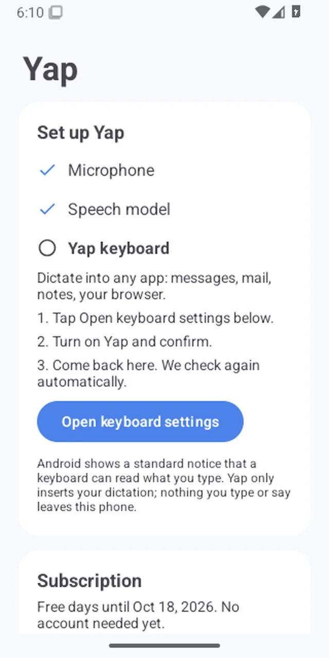 Yap for Android screenshot 2